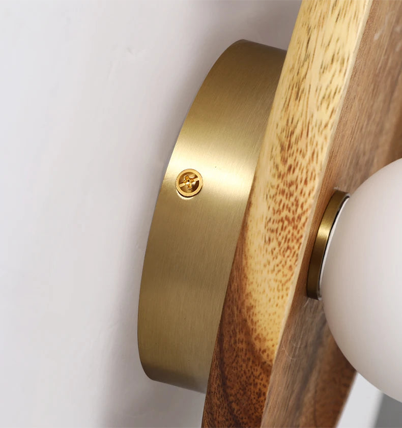 Wooden Wall Sconce Lamp - Round Oblong