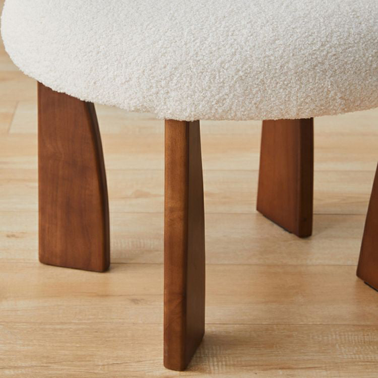 Gigi Boucle Wooden Round Dining Chair