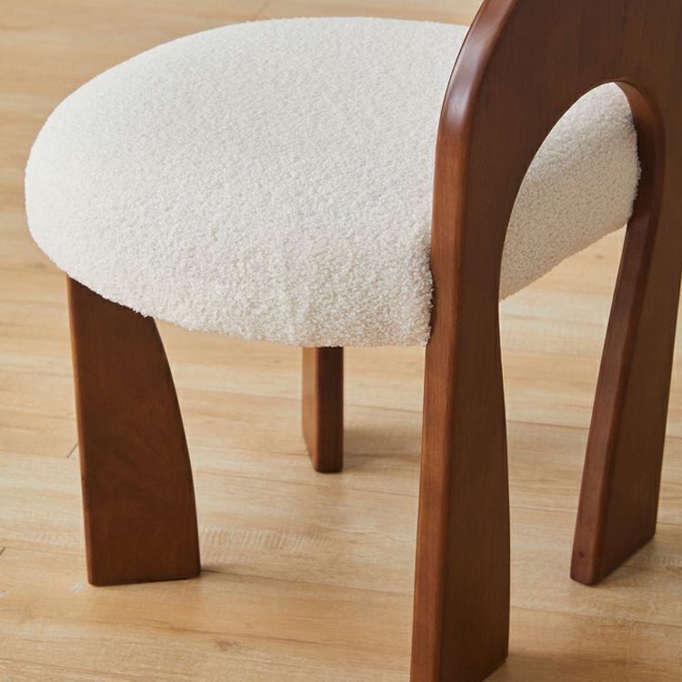 Gigi Boucle Wooden Round Dining Chair