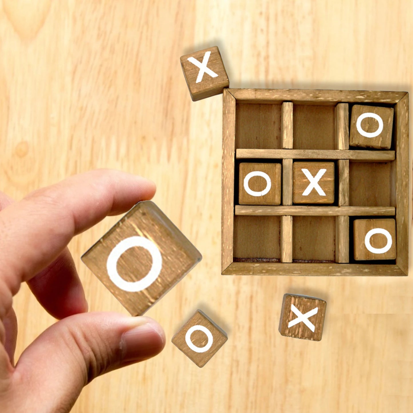 Wooden Tic Tac Toe Game