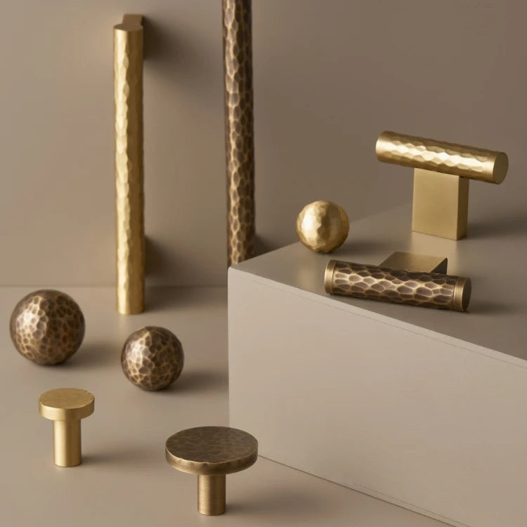 Hammered Brass Collection Knobs and Handles