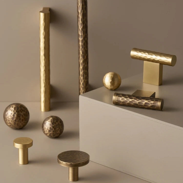 Hammered Brass Handles