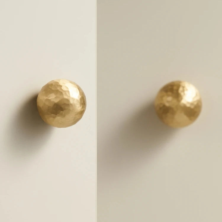 Hammered Brass Cabinet Knobs