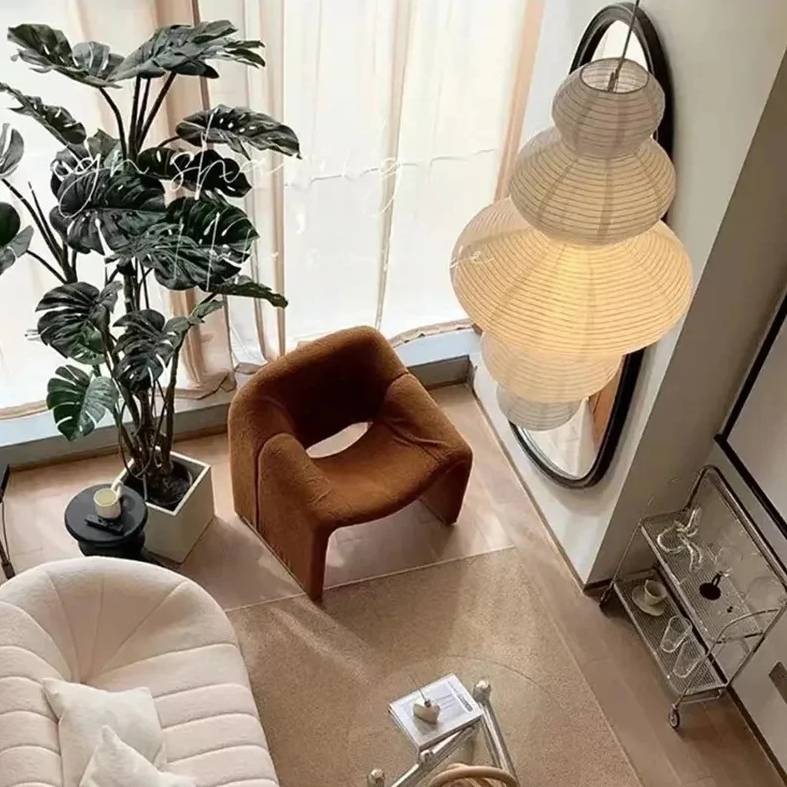 Irregular Rice Paper Hanging Light