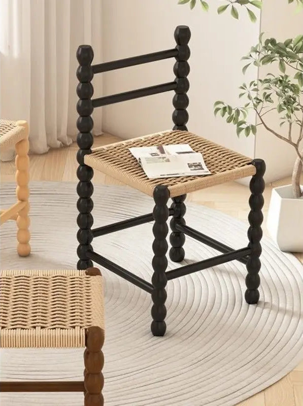 Chloe Wooden Rush Dining Chair