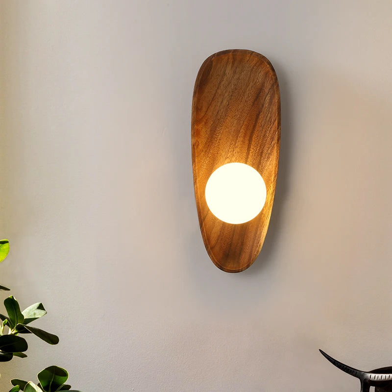 Wooden Wall Sconce Lamp