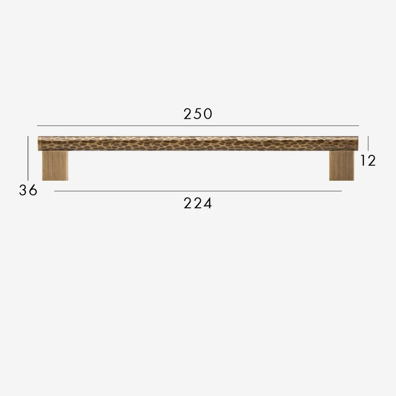 Hammered Brass Long Handle