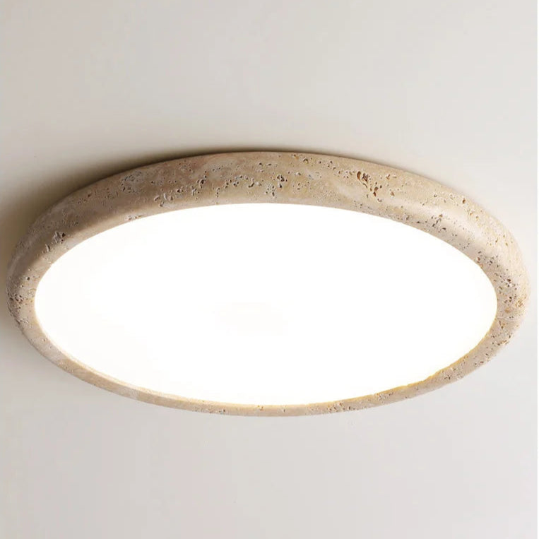 Travertine Halo Ceiling Lamp