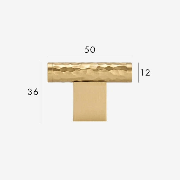 Hammered Brass Knob