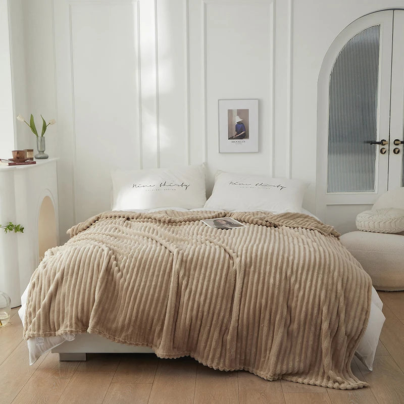 Striped Fleece Blanket