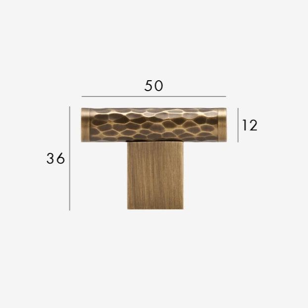 Hammered Brass Knob