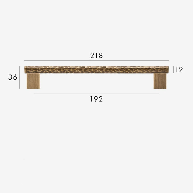 Hammered Brass Long Handle