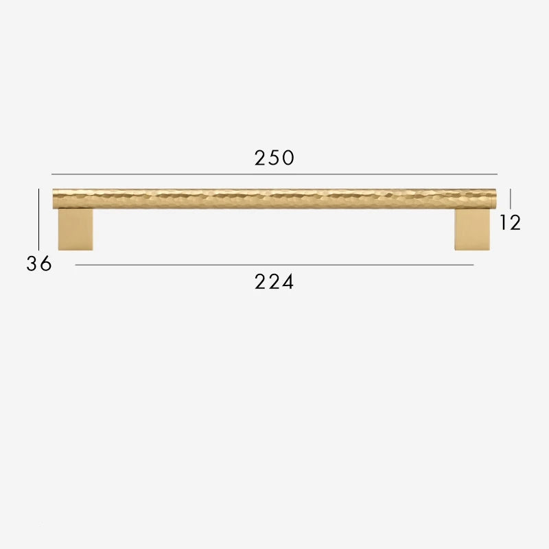 Hammered Brass Long Handle