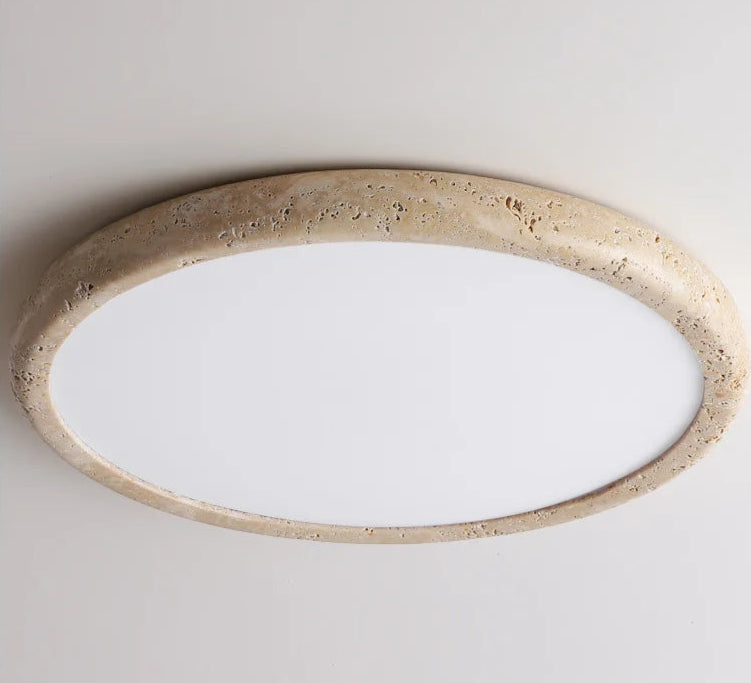 Travertine Halo Ceiling Lamp