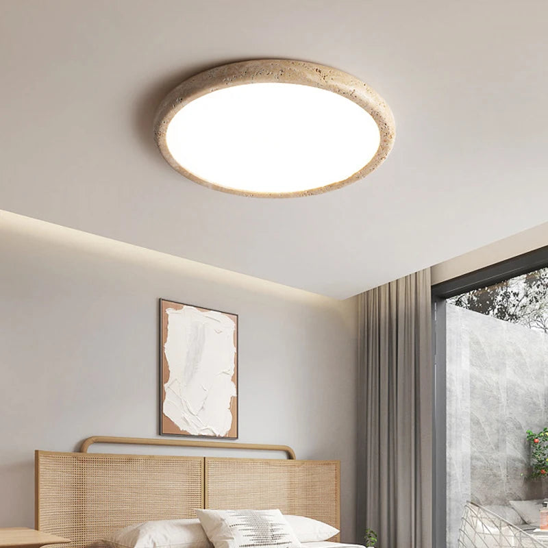 Travertine Halo Ceiling Lamp