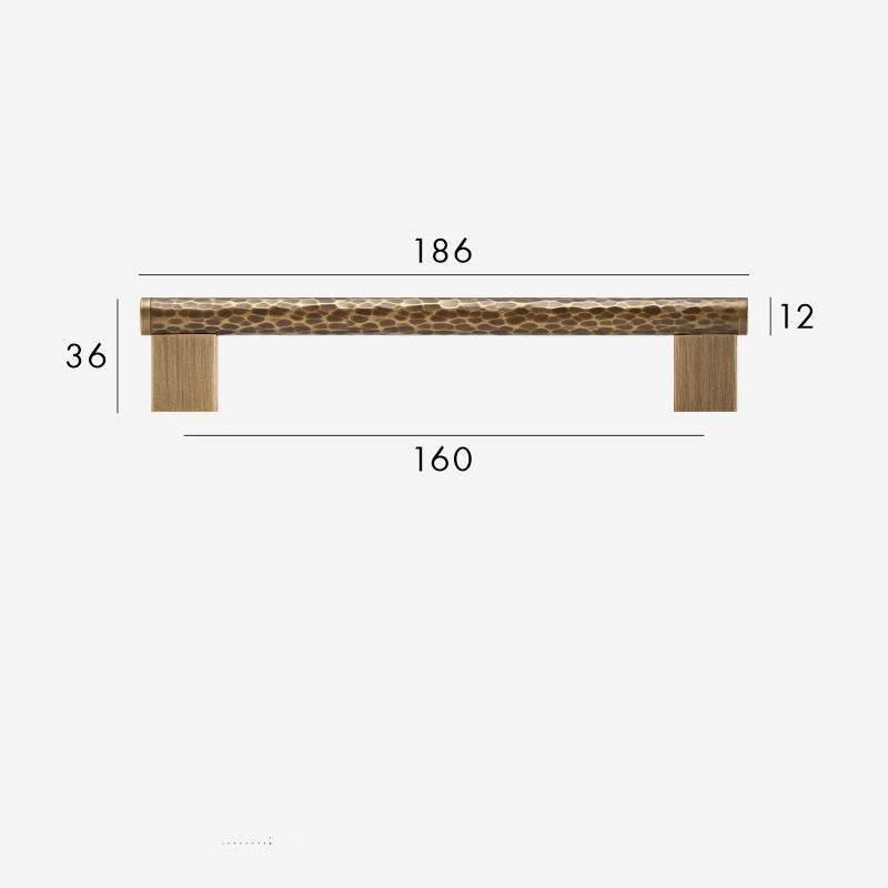 Hammered Brass Long Handle