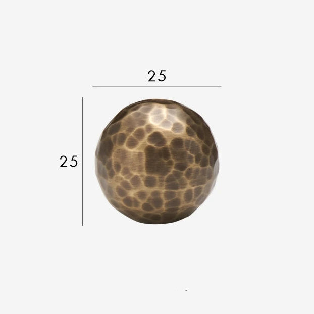 Hammered Brass Round Knob