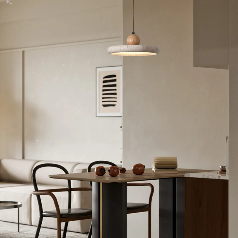 Travertine Halo Pendant Lamp