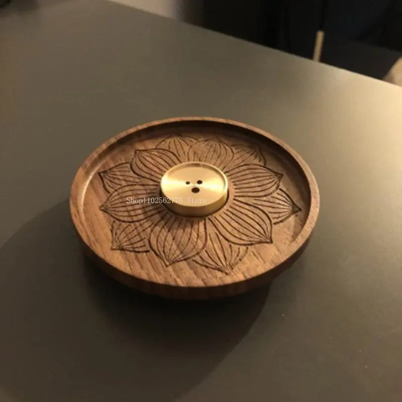Wood & Copper Incense Holder