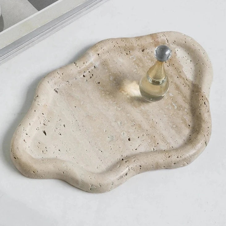 Travertine Cloud Tray