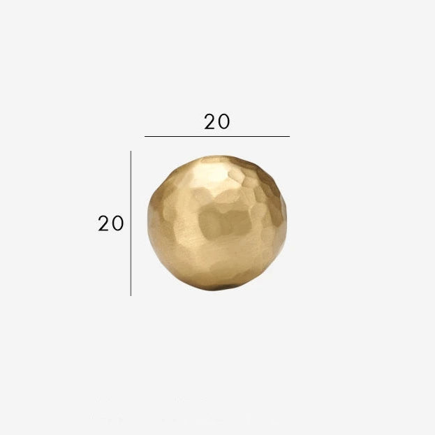 Hammered Brass Round Knob