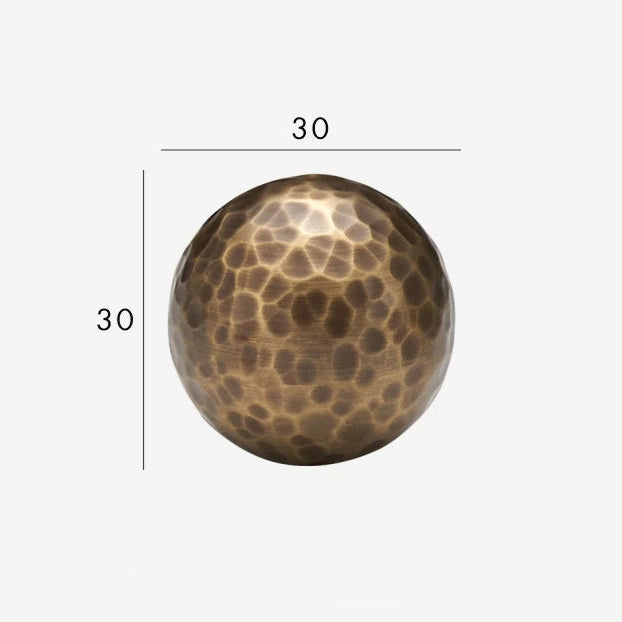 Hammered Brass Round Knob