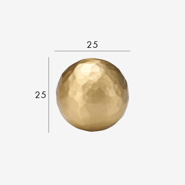 Hammered Brass Round Knob