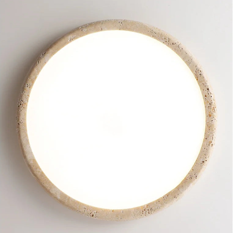Travertine Halo Ceiling Lamp
