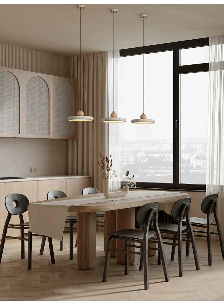 Travertine Halo Pendant Lamp