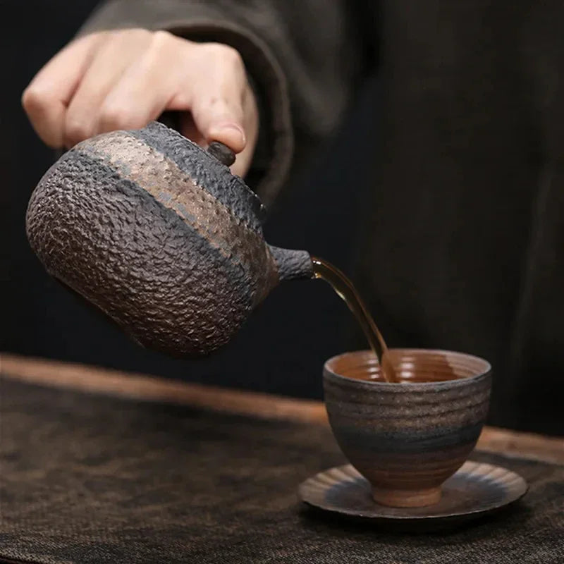 Textured Clay Kyusu Teapot - 220ml
