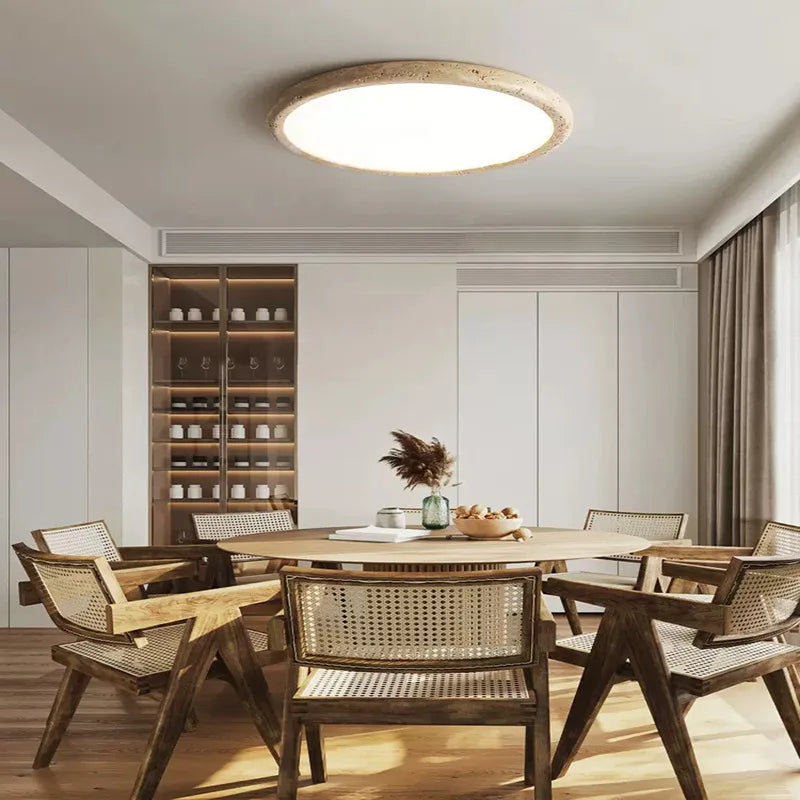 Travertine Halo Ceiling Lamp