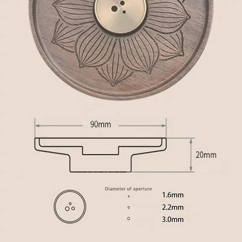 Wood & Copper Incense Holder