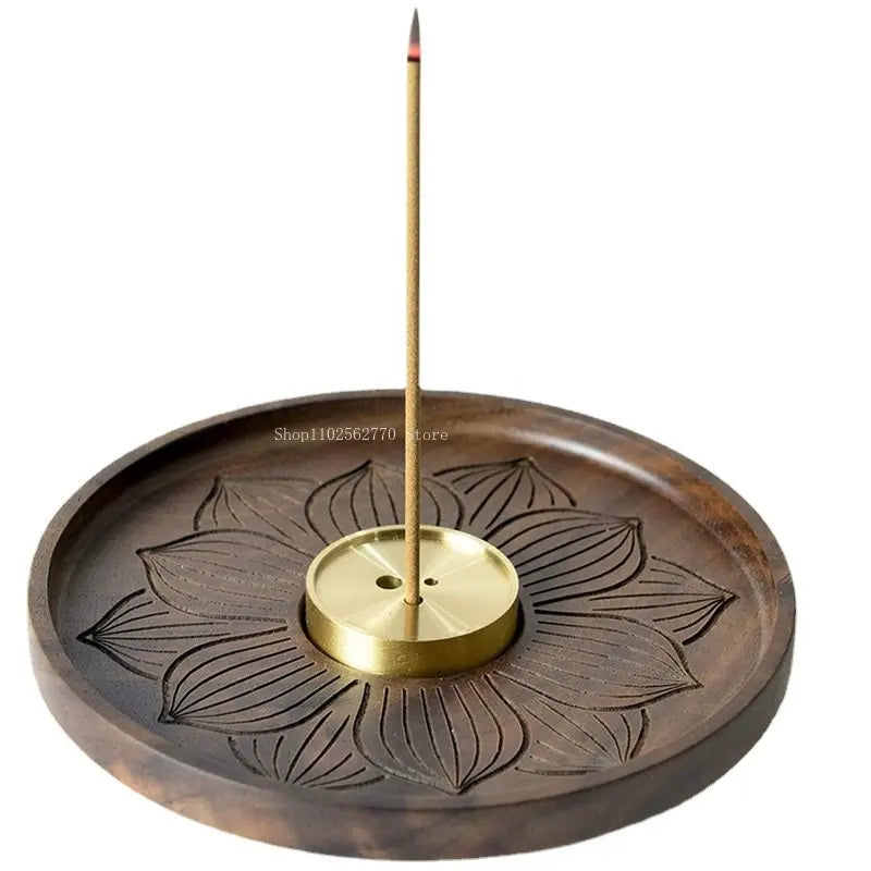 Wood & Copper Incense Holder