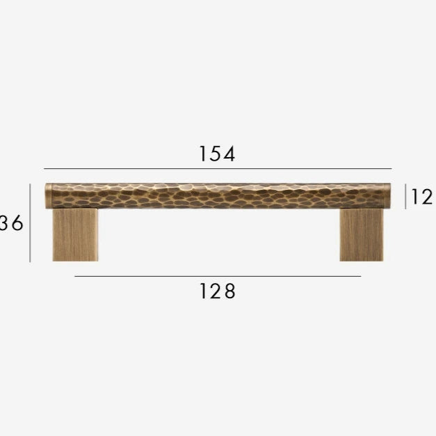 Hammered Brass Long Handle