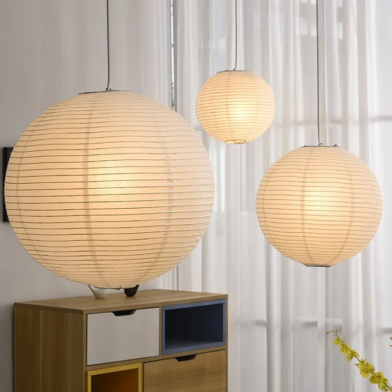 40cm Round Japanese Paper Hanging Lamp