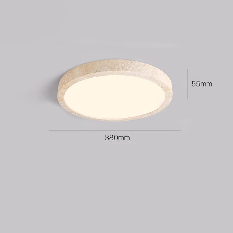Travertine Disc Ceiling Lamp