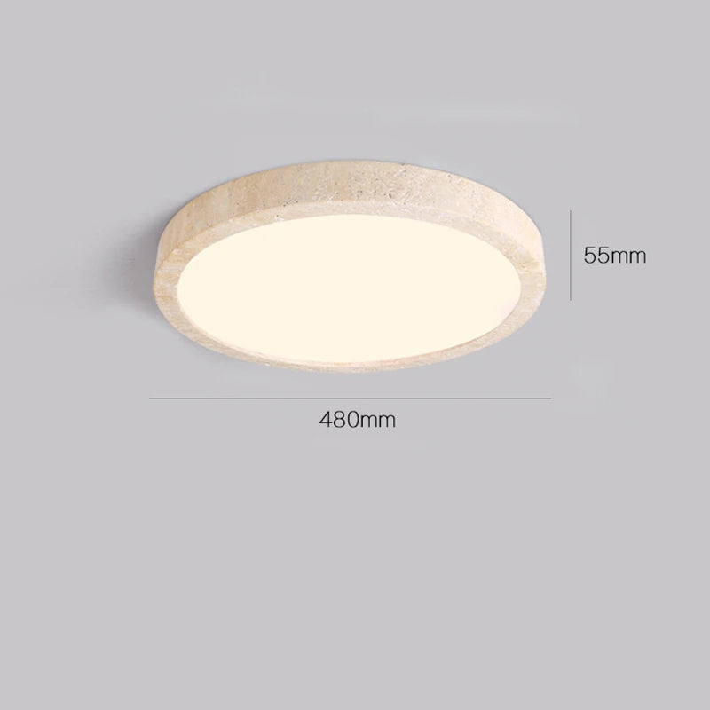 Travertine Disc Ceiling Lamp