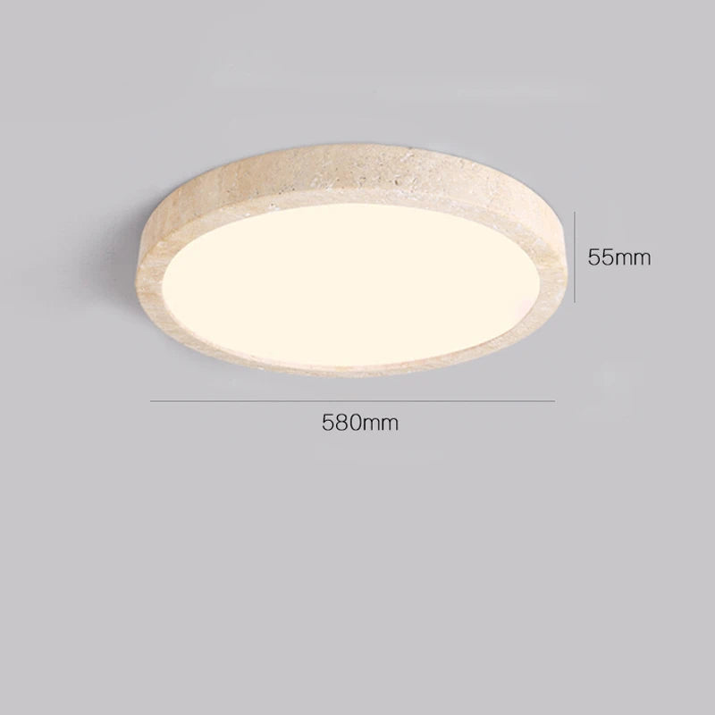 Travertine Disc Ceiling Lamp
