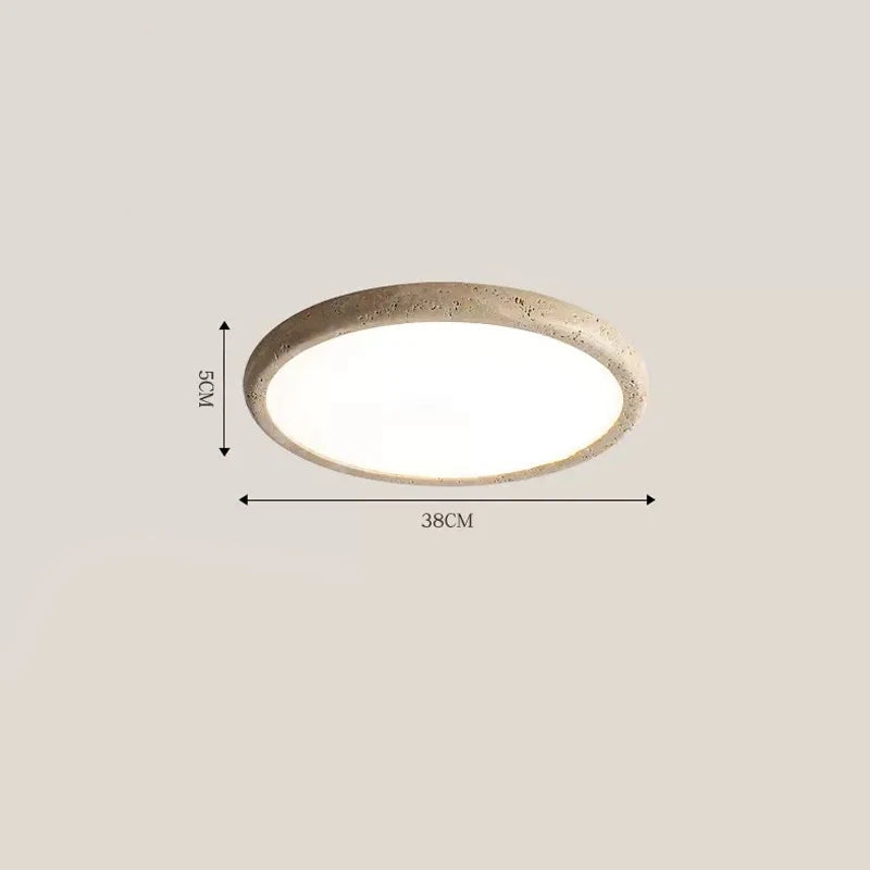 Travertine Halo Ceiling Lamp