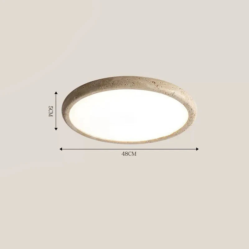 Travertine Halo Ceiling Lamp