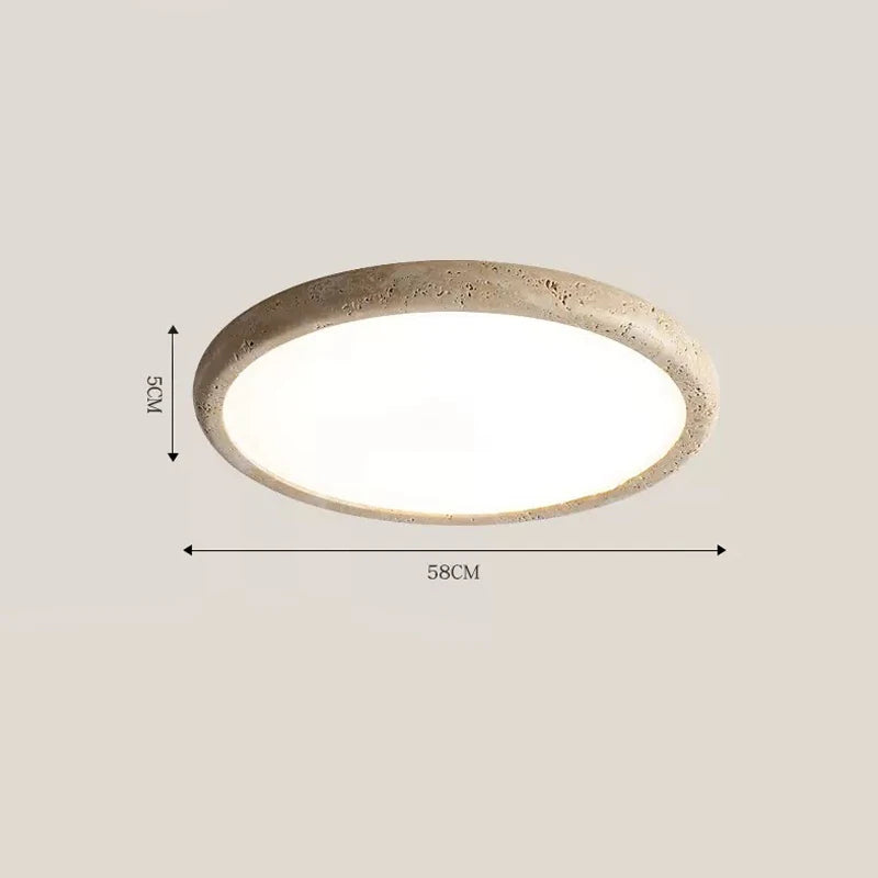 Travertine Halo Ceiling Lamp