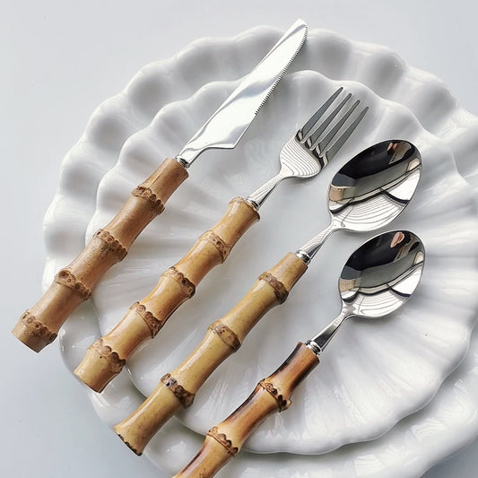 Bamboo Cutlery 24pc Set