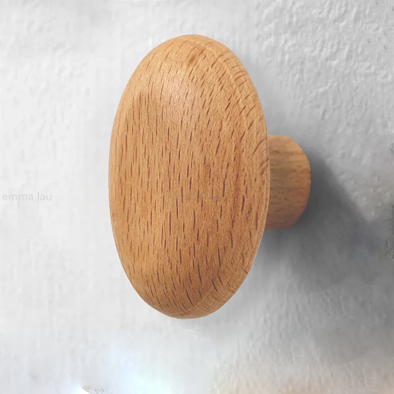Wooden Pebble Wall Hook/Knob