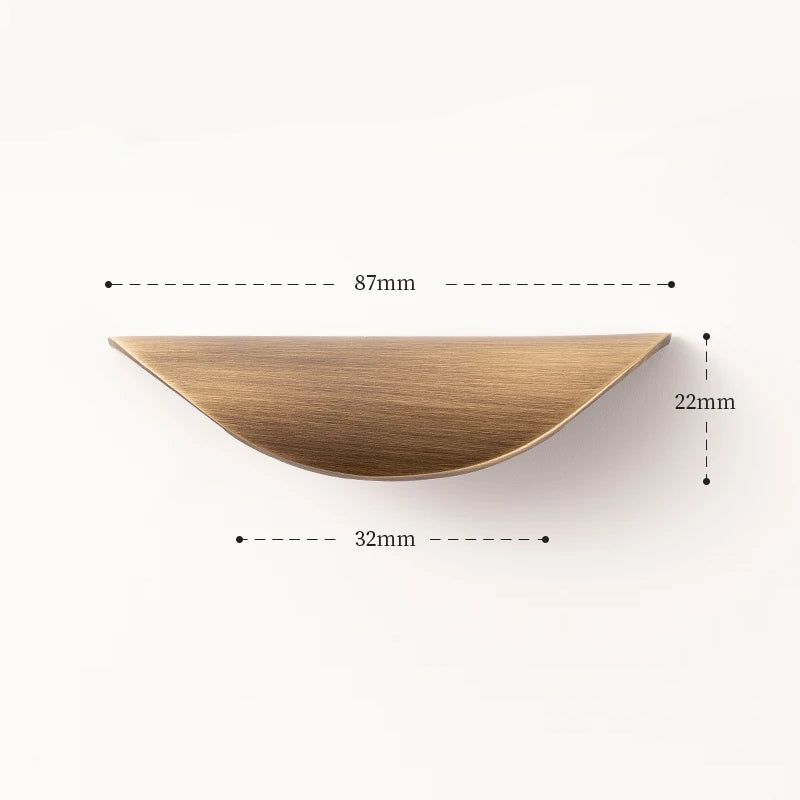 Antique Brass Curved Cabinet Handle