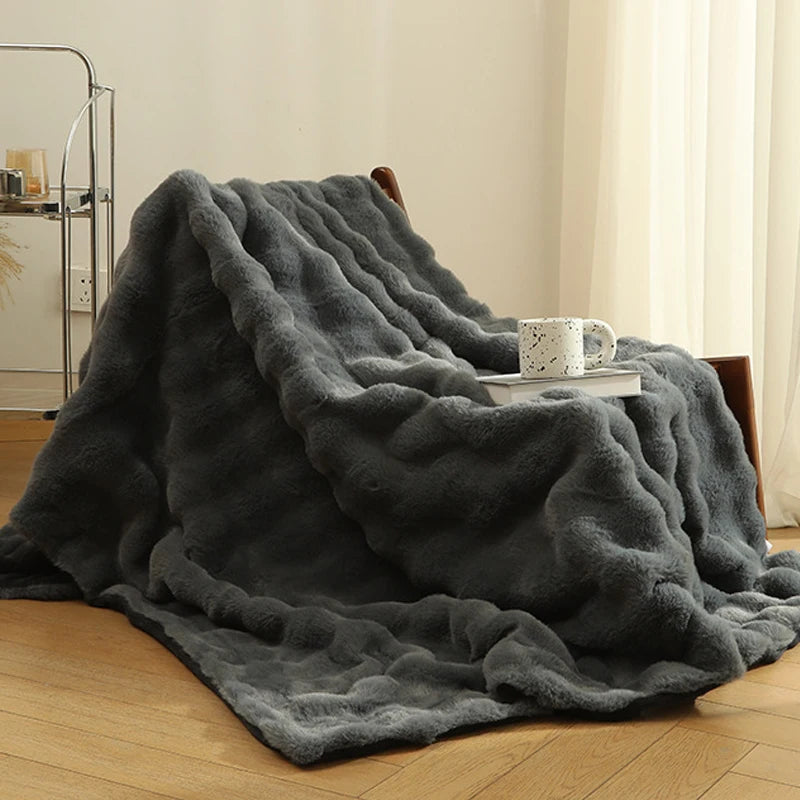 Faux Fur Plush Blanket