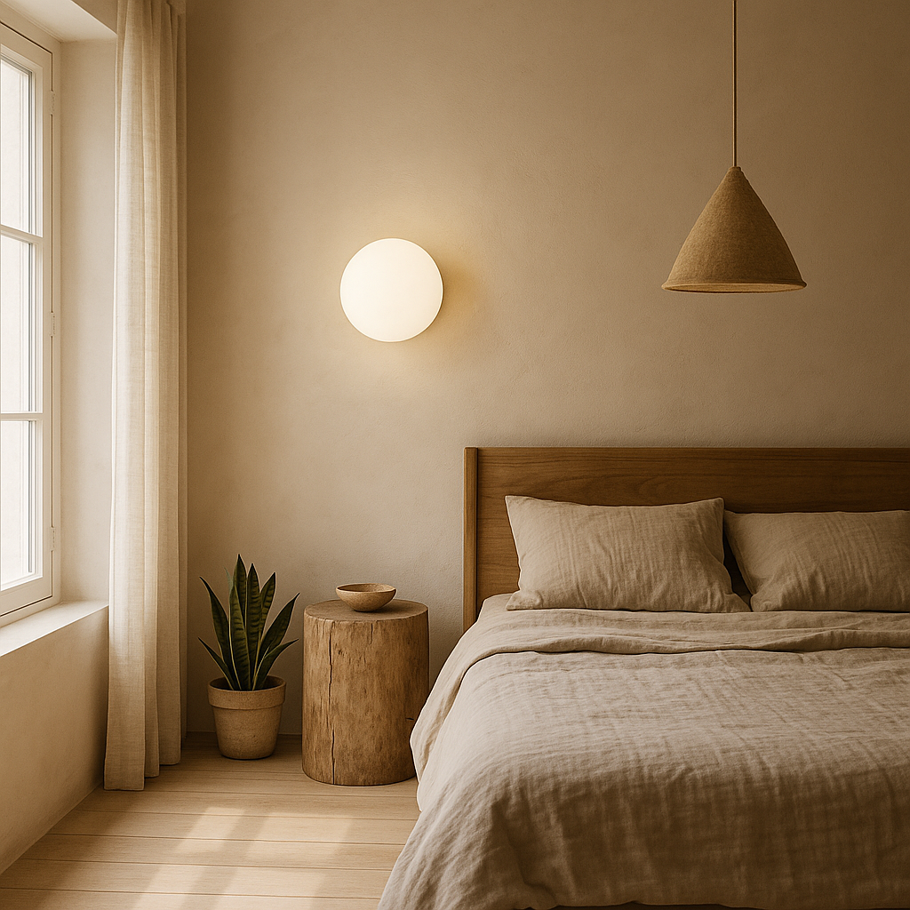 Round Glass Orb Wall Light