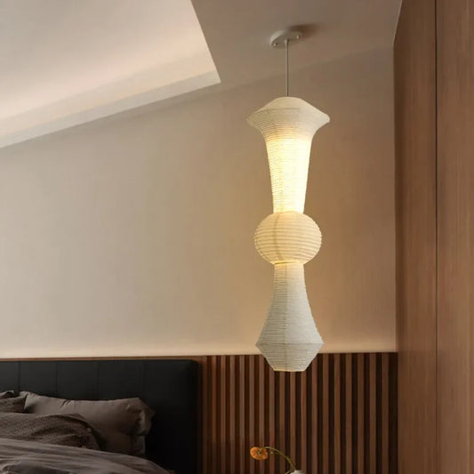 Sculptural Akari Rice Paper Pendant Lamp C