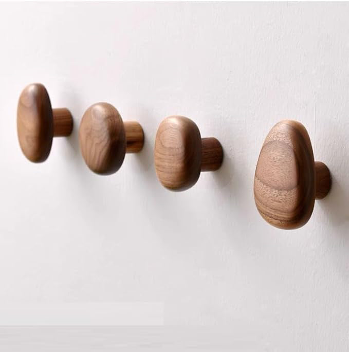 Wooden Pebble Wall Hook/Knob