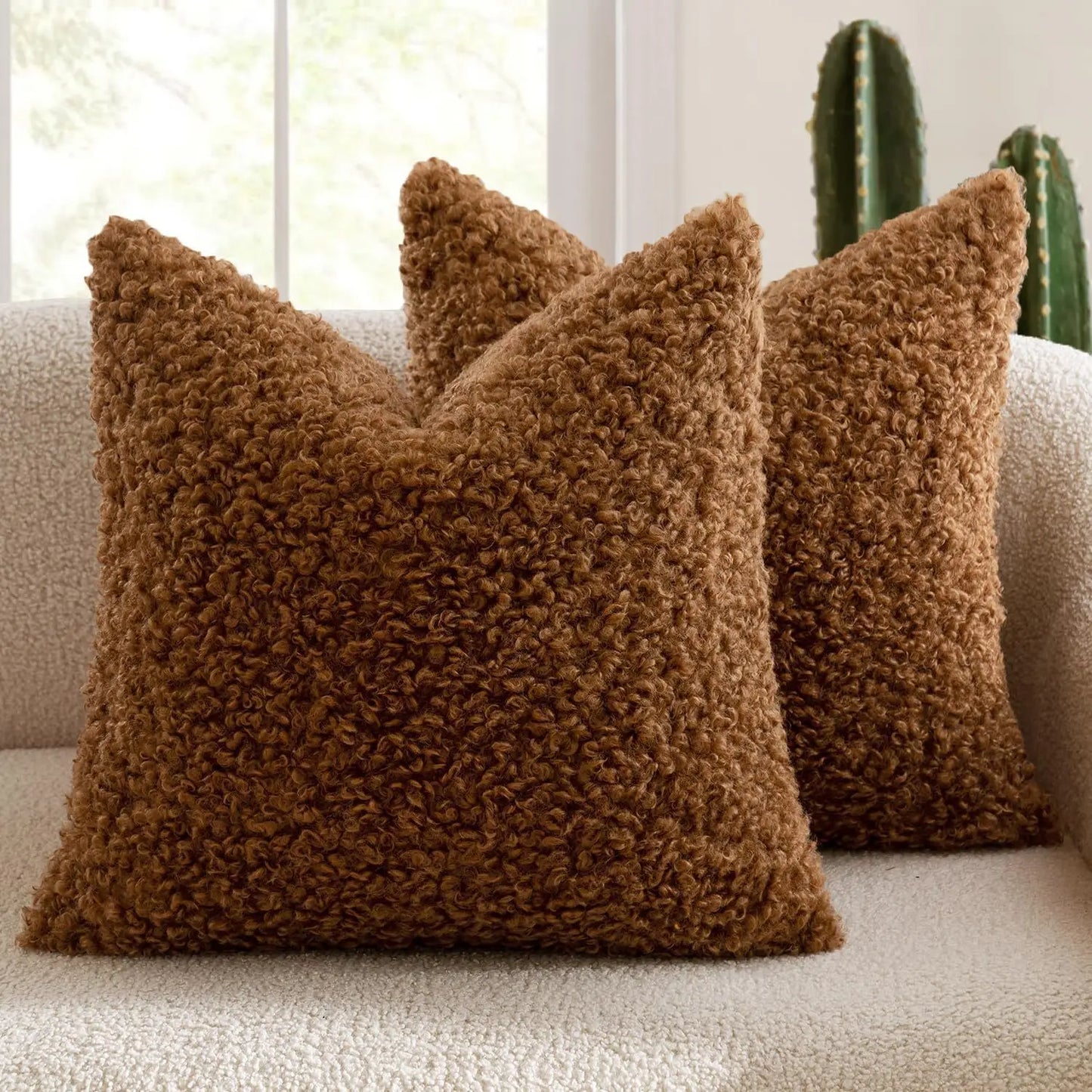 Plush Teddy Cushion Covers (Set of 2)