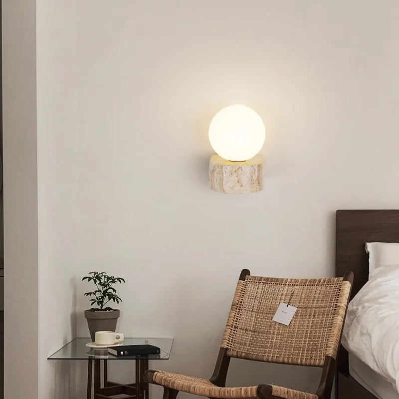 Travertine Wall Sconce Light